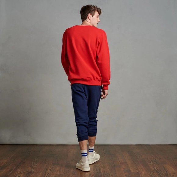 Pluma | Russel Athletic Unisex Red Fleece Crewneck Sweater XL - Picture 3 of 7